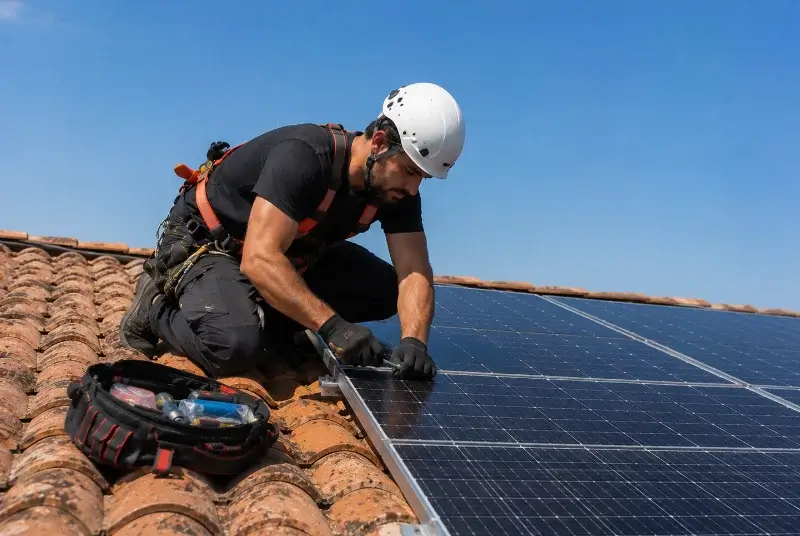 Maintenance et monitoring de panneaux solaires à Cadix